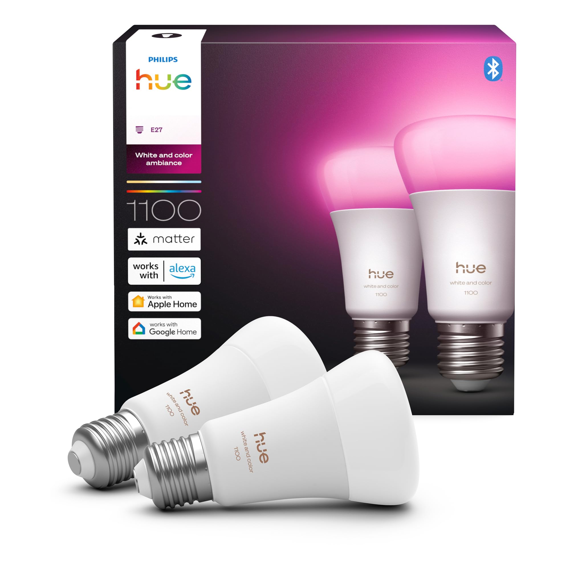 philips-hue-white-color-ambiance-e27-led-gl-hbirne-2er-pack-neue-generation-1-10 image 1