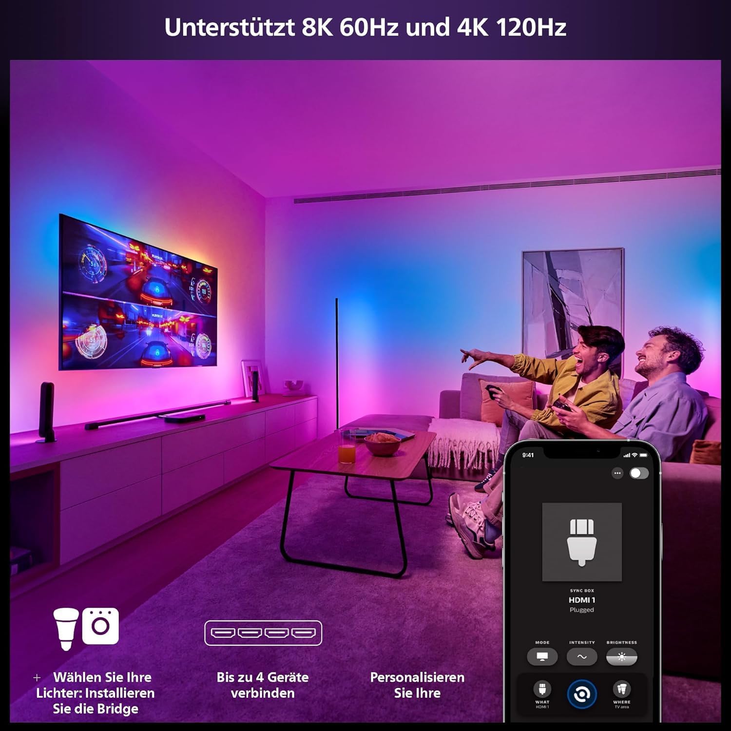philips-hue-play-hdmi-sync-box-8k-entertainment-box-synchronisiert-bis-zu-10-hue image 4