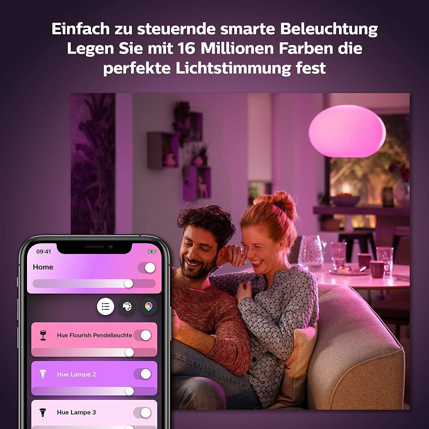 philips-hue-white-color-ambiance-led-pendelleuchte-flourish-dimmbar-16-mio-farbe image 6