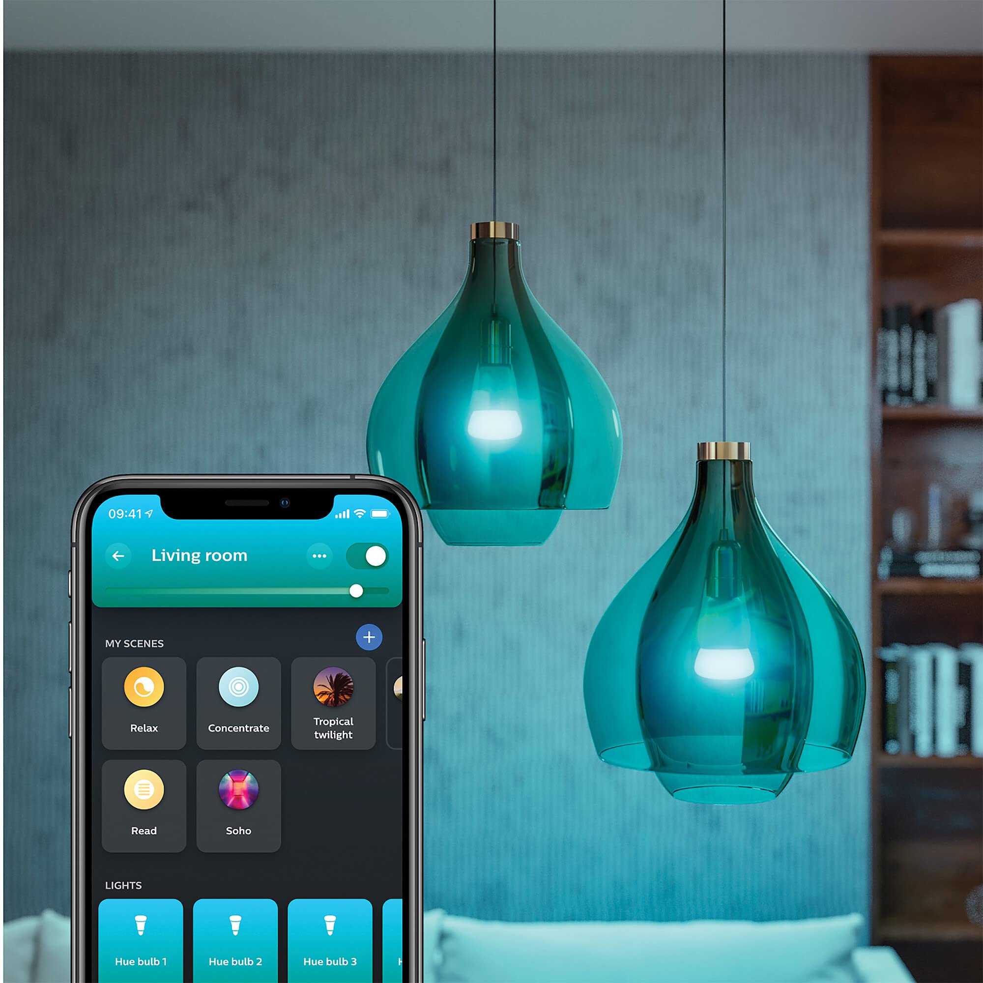 philips-hue-white-color-ambiance-starter-set-2x-e27-smart-led-leuchtmittel-hue-b image 2