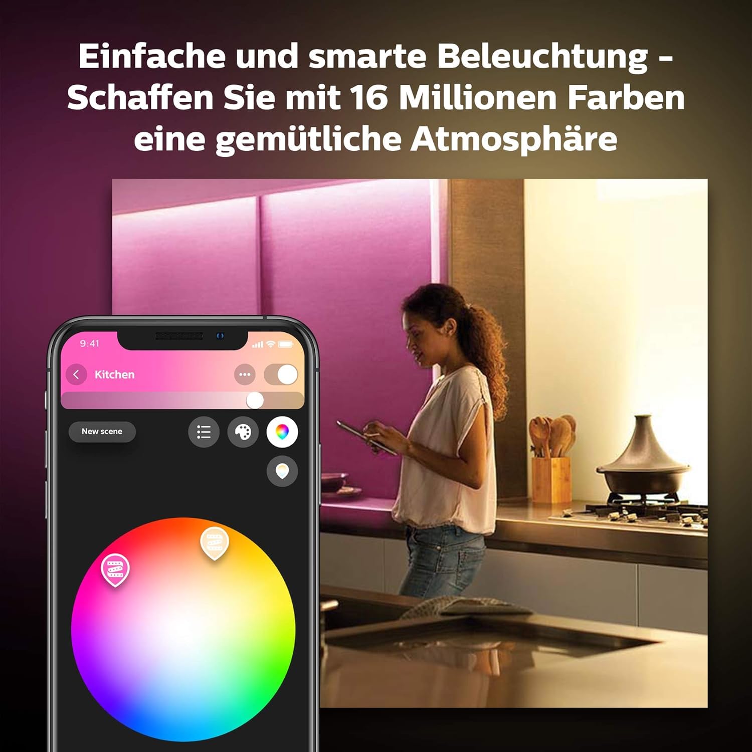 philips-hue-white-color-ambiance-lightstrip-plus-basis-set-v4-2-m-dimmbarer-led- image 5