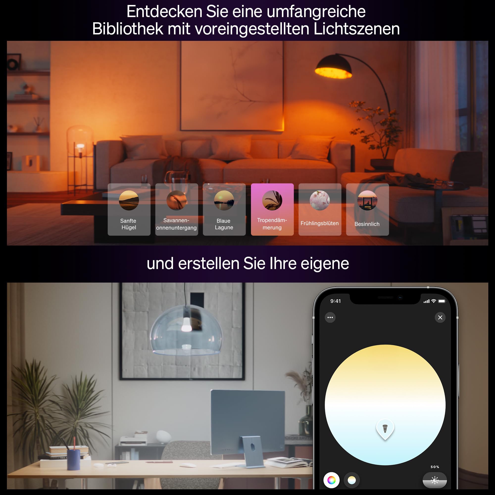 philips-hue-white-color-ambiance-a67-smart-led-lampe-e27-11-8-w-vollspektrum-100 image 7