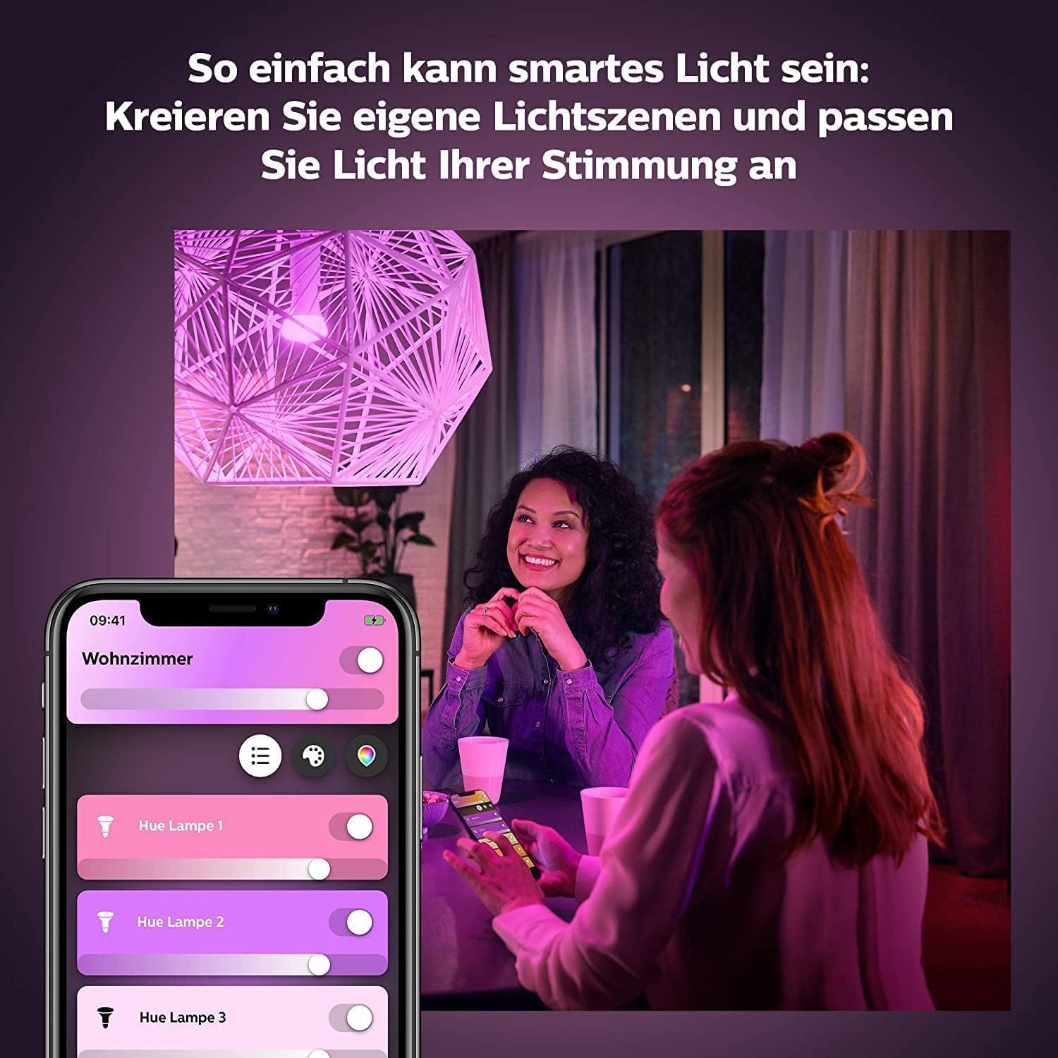 philips-hue-white-color-ambiance-e14-led-lampe-2er-pack-16-mio-farben-bluetooth- image 2