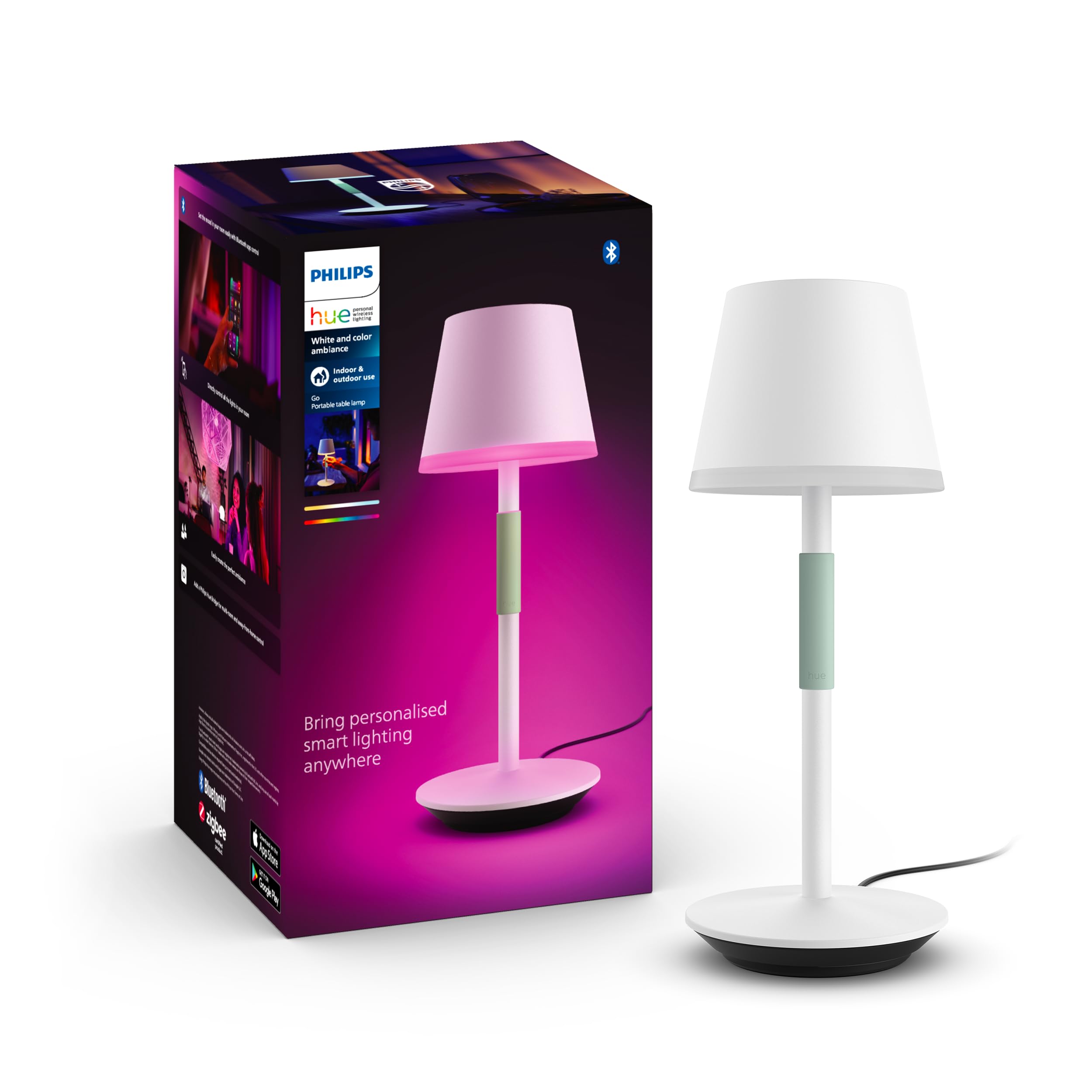 philips-hue-go-white-color-ambiance-tragbare-tischleuchte-530-lm-akku-bis-48h-ip image 1