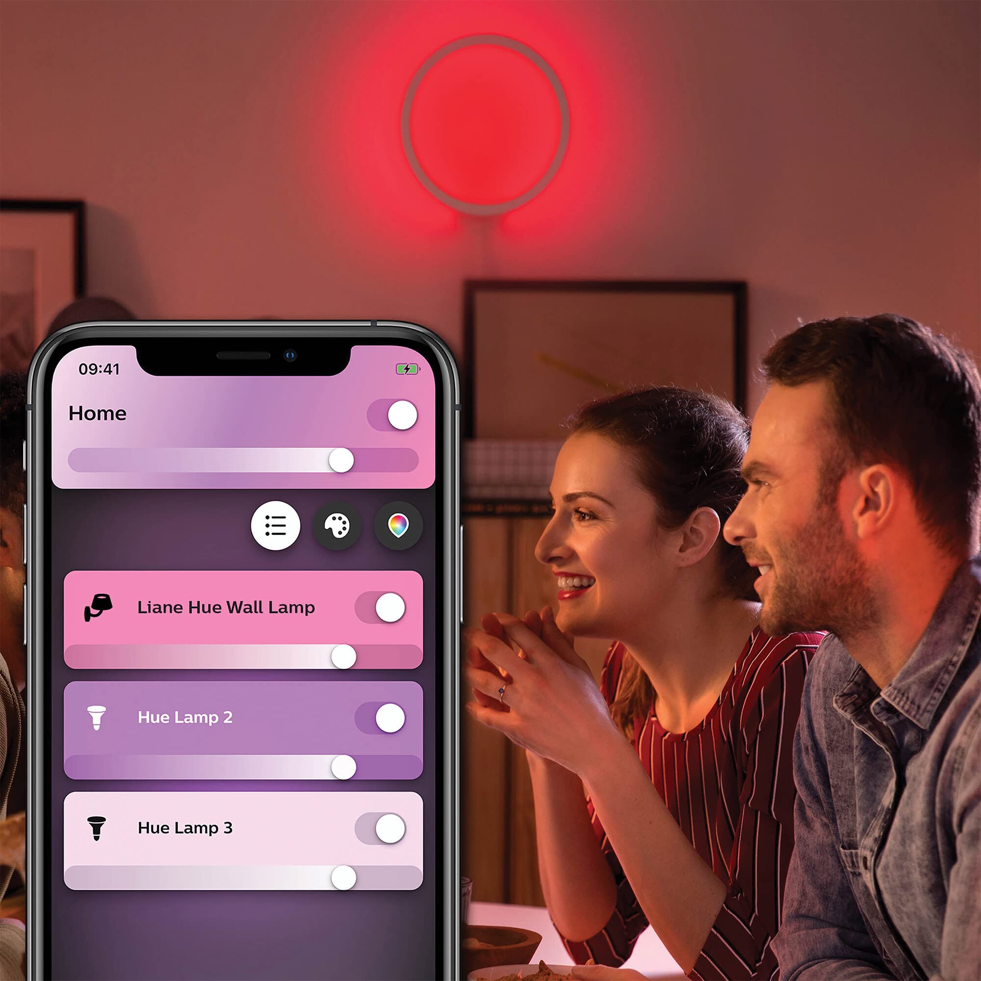 philips-hue-white-color-ambiance-led-wandleuchte-sana-schwarz-dimmbar-16-mio-far image 7
