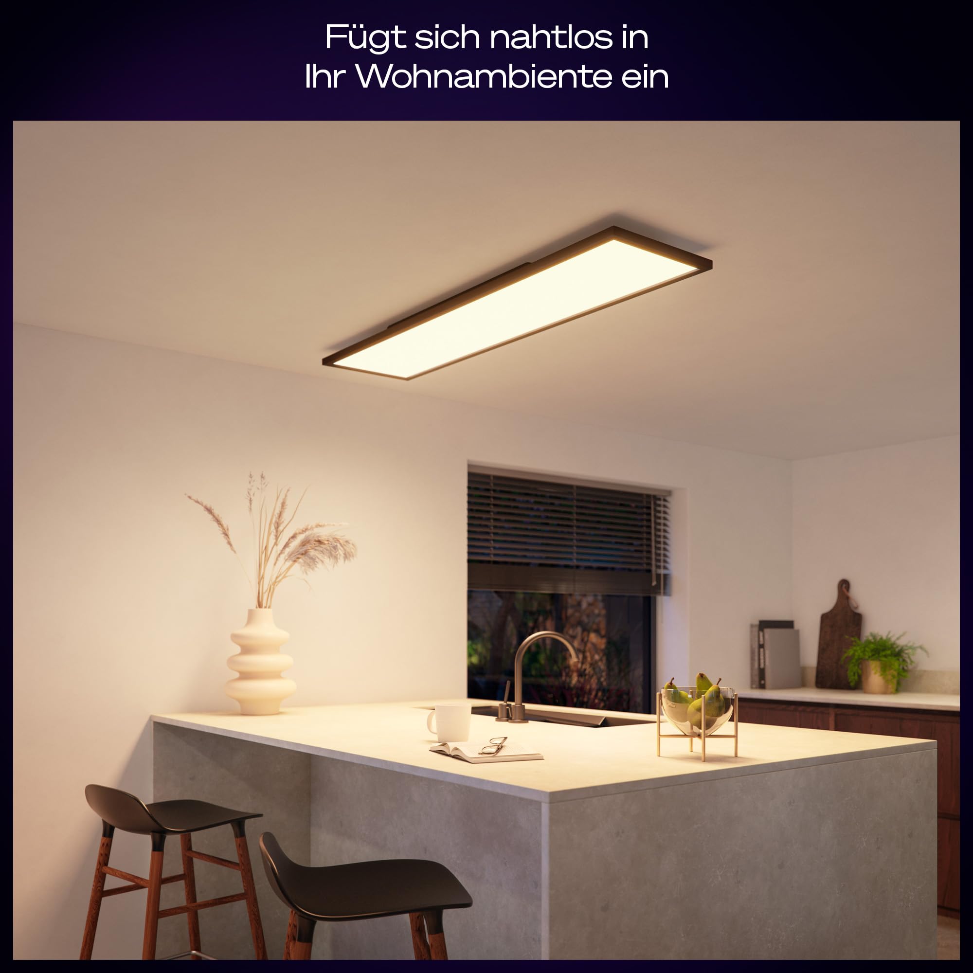philips-hue-white-ambiance-aurelle-led-panel-120-30-cm-schwarz-3750-lm-50-000-we image 3