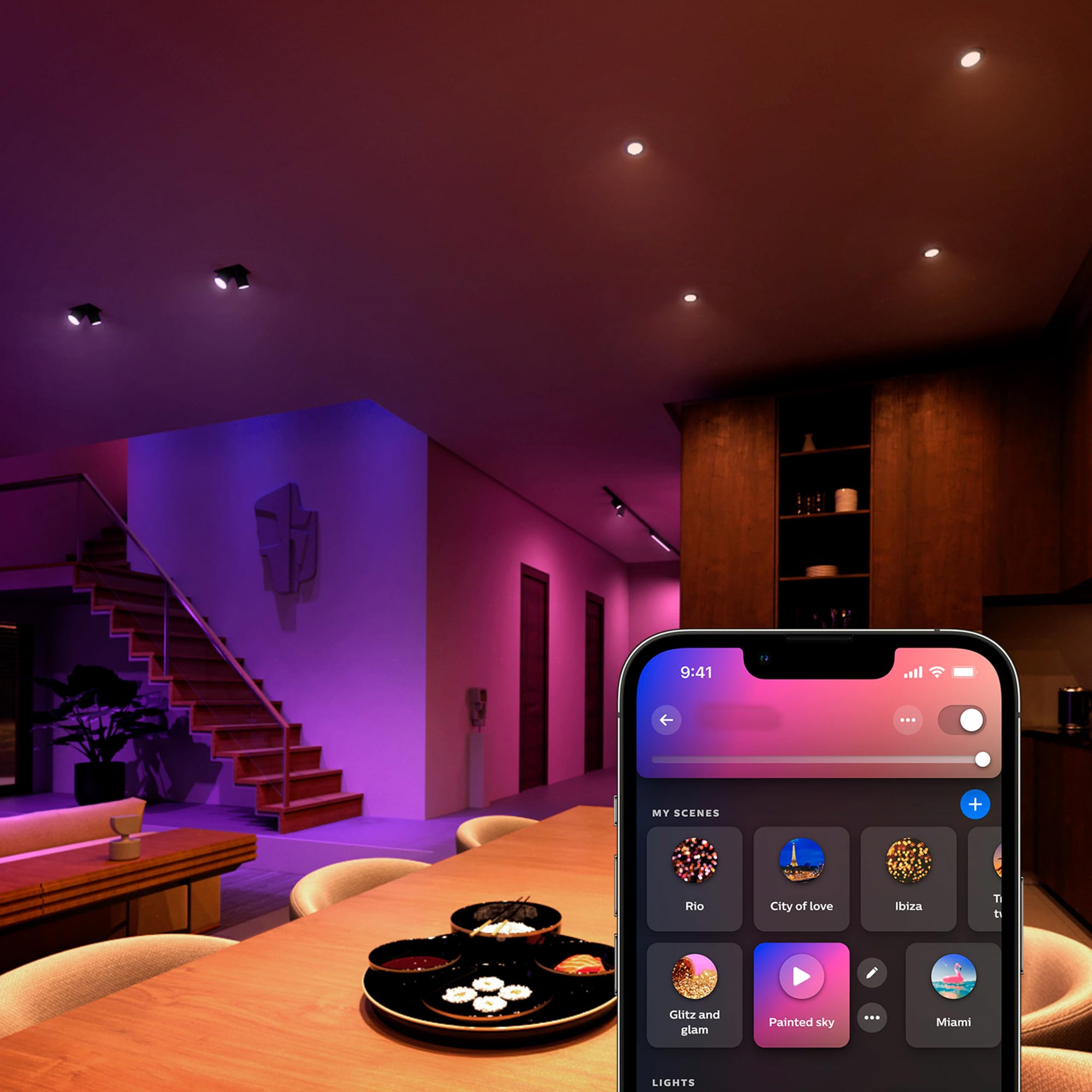philips-hue-lightguide-3d-gedruckte-tischlampe-schwarz-inkl-lightguide-triangle- image 5