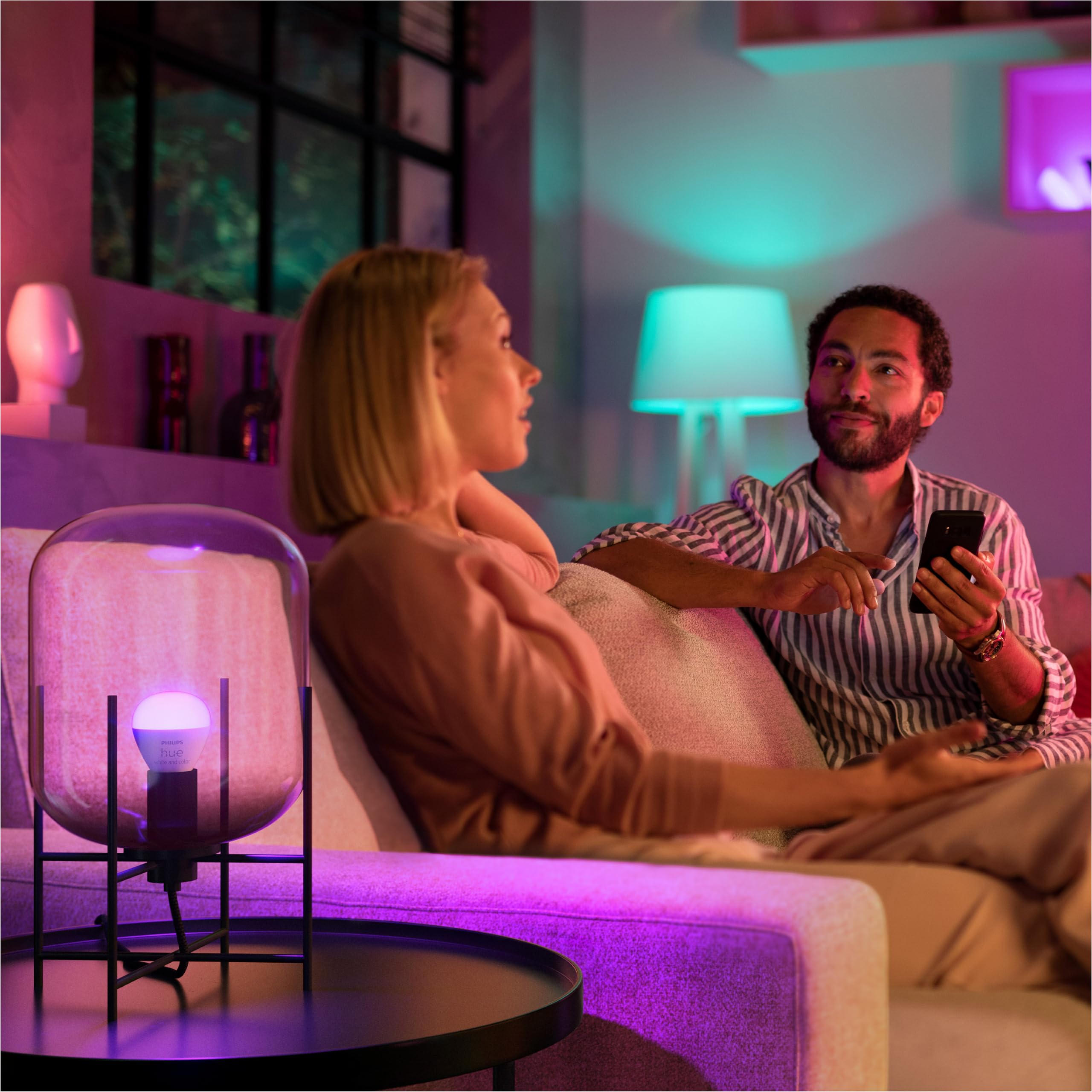 philips-hue-starterpaket-e14-4-kugel-led-lampen-white-and-color-ambiance-hue-bri image 4