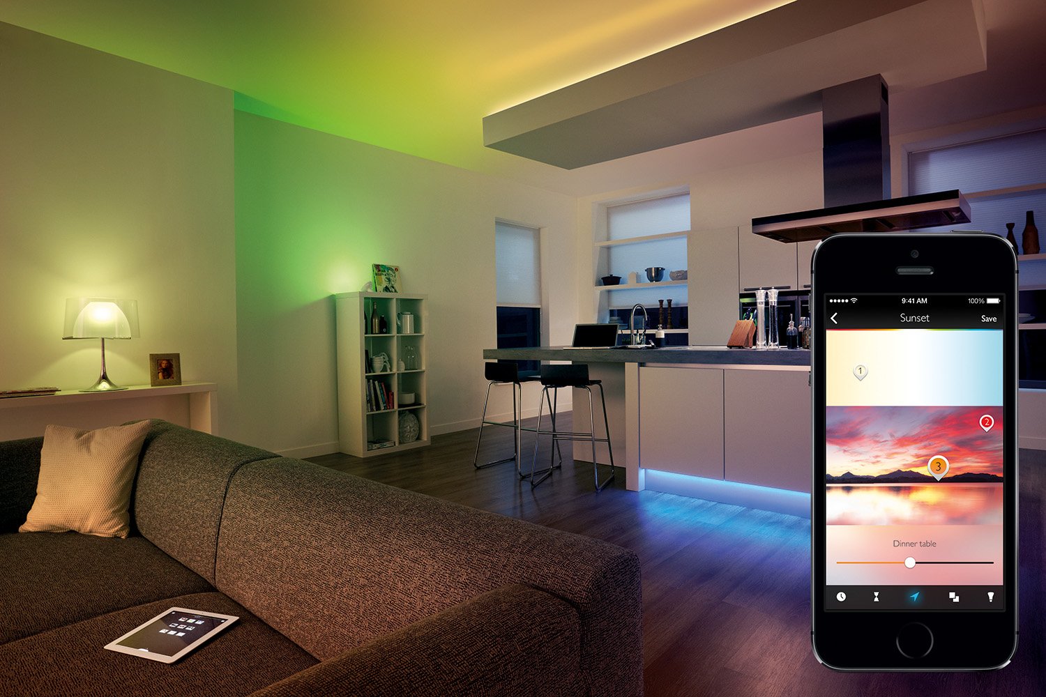 philips-friends-of-hue-livingcolors-bloom-starter-kit-inkl-hue-bridge-led-stimmu image 2