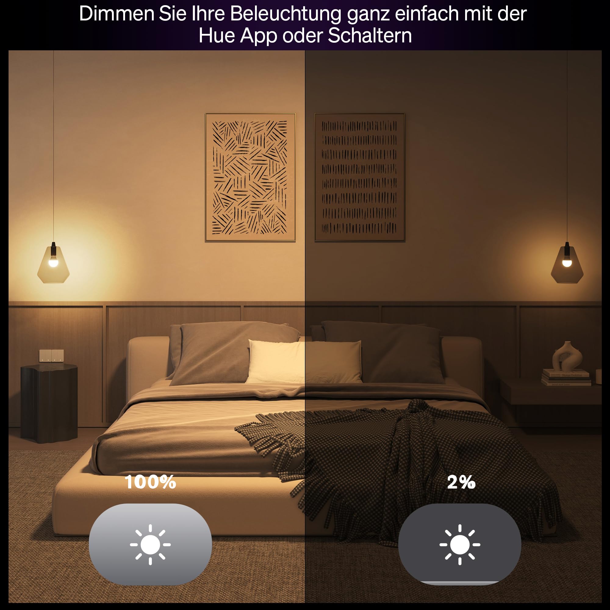 philips-hue-essential-starter-set-mit-hue-bridge-und-4x-e27-white-color-ambiance image 4