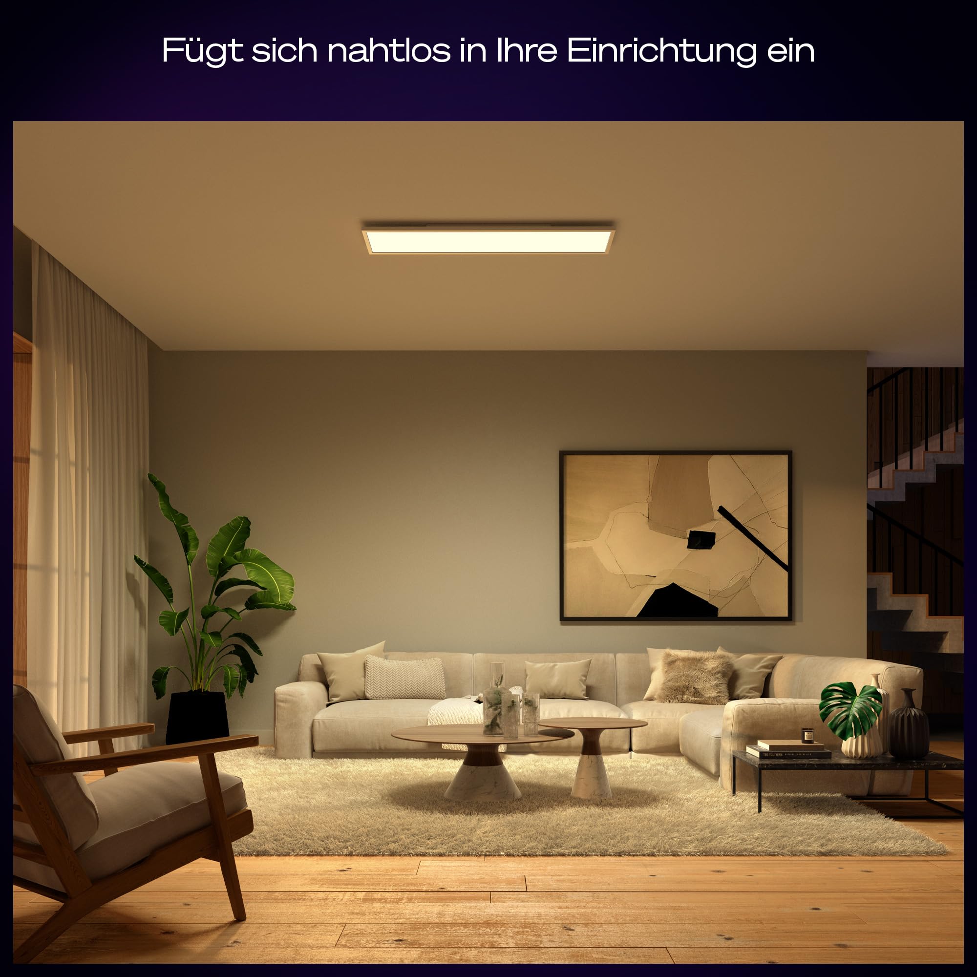 philips-hue-surimu-white-color-ambiance-led-panel-deckenleuchte-120x30-cm-dimmba image 3