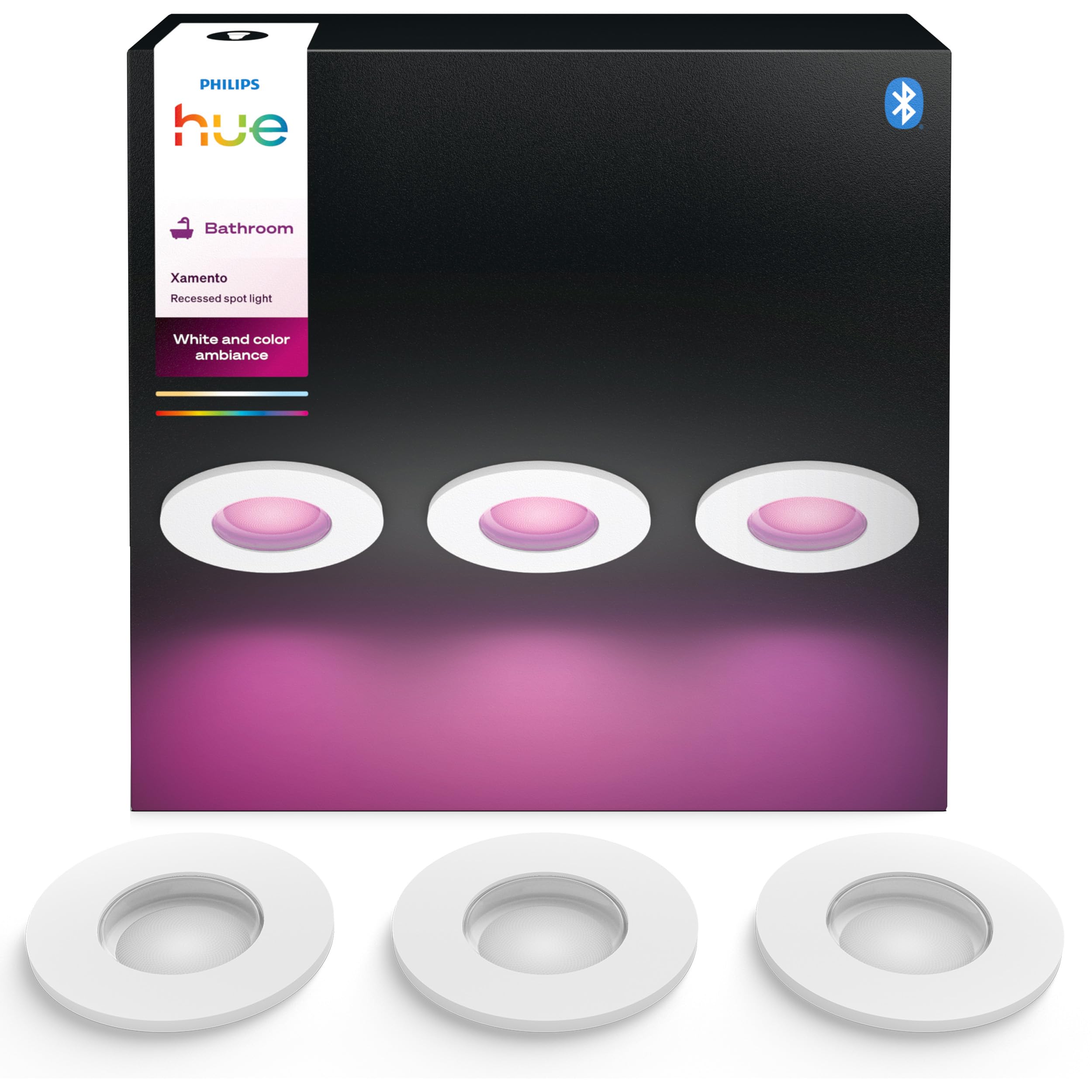philips-hue-white-color-ambiance-xamento-einbauspots-3er-pack-dimmbare-bad-einba image 1