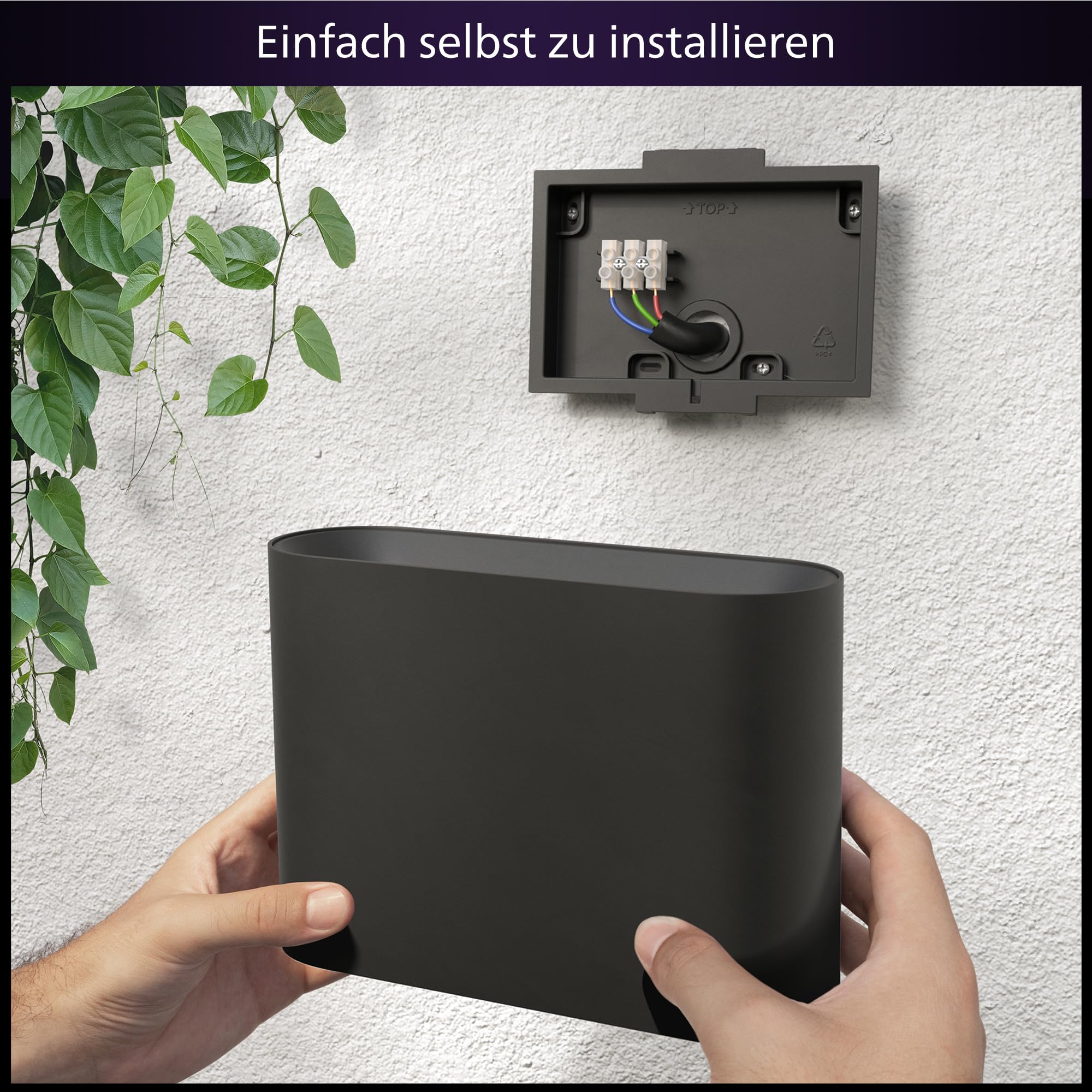 philips-hue-dymera-wandleuchte-innen-au-en-schwarz-led-wandleuchte-mit-2-individ image 7