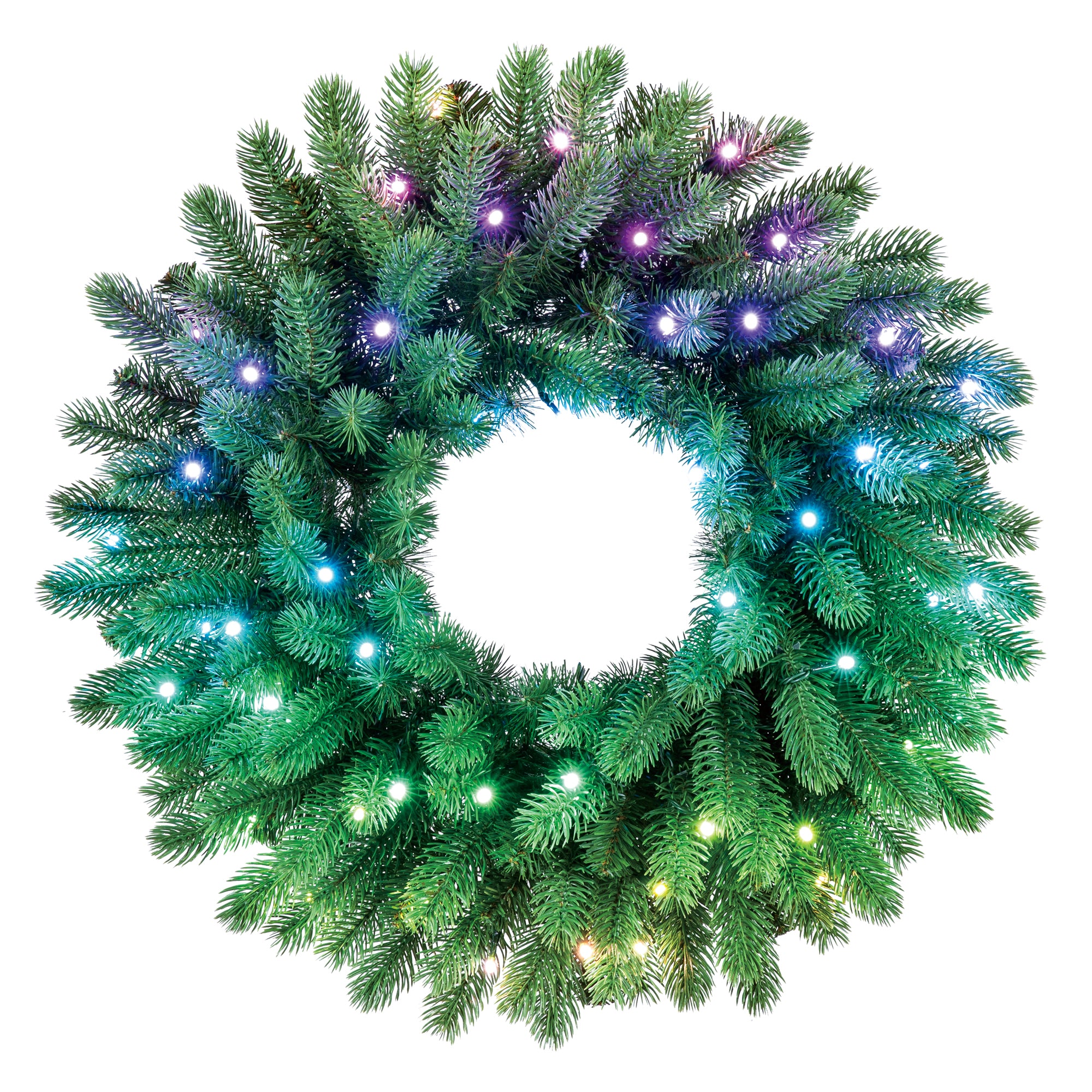 twinkly-pre-lit-wreath-smart-led-weihnachtskranz-indoor-app-steuerung-16-mio-far image 5