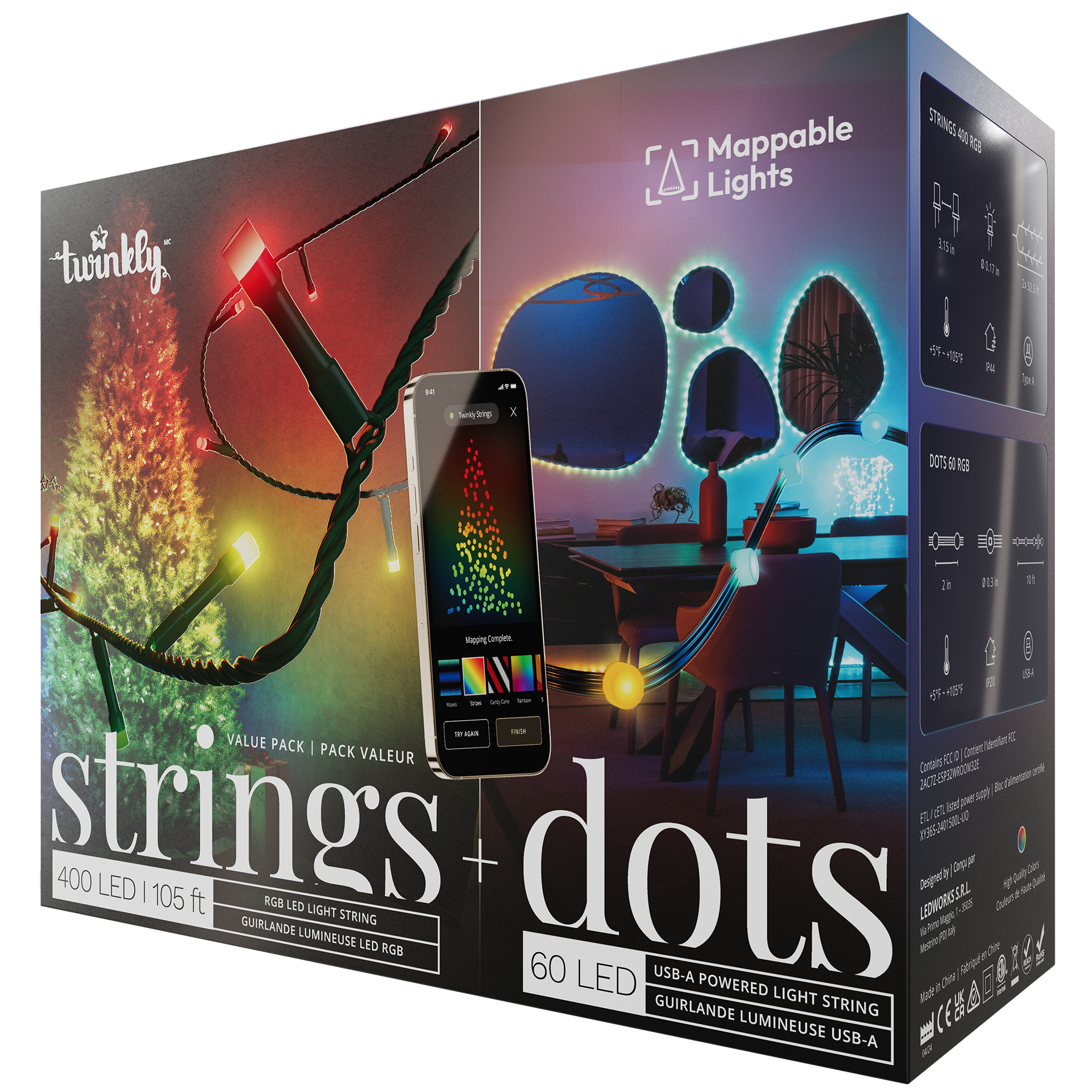 twinkly-strings-dots-bundle-400-led-lichterkette-und-60-mini-led-dots-als-smart- image 1