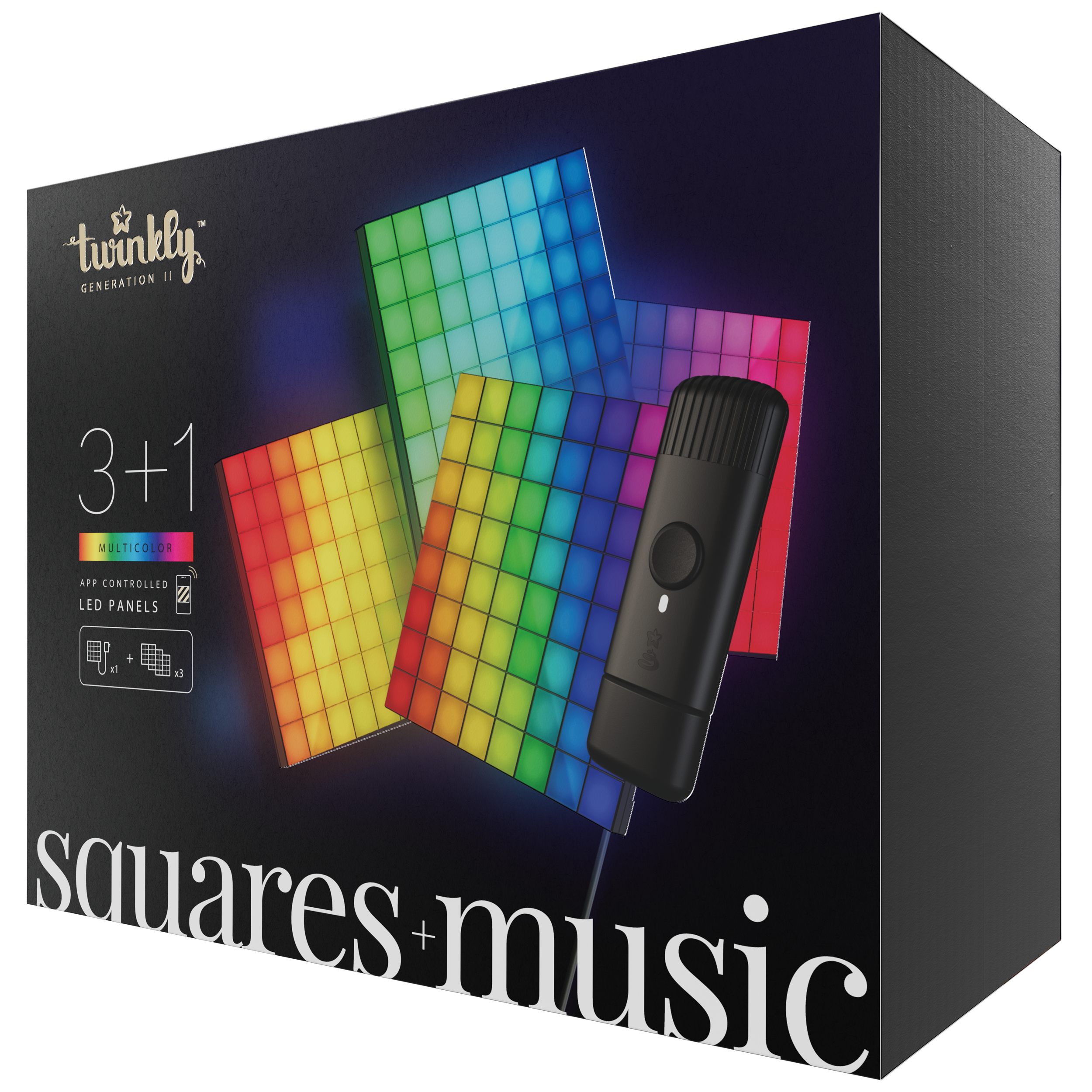 twinkly-squares-music-dongle-bundle-modulares-led-panelsystem-mit-musik-synchron image 1