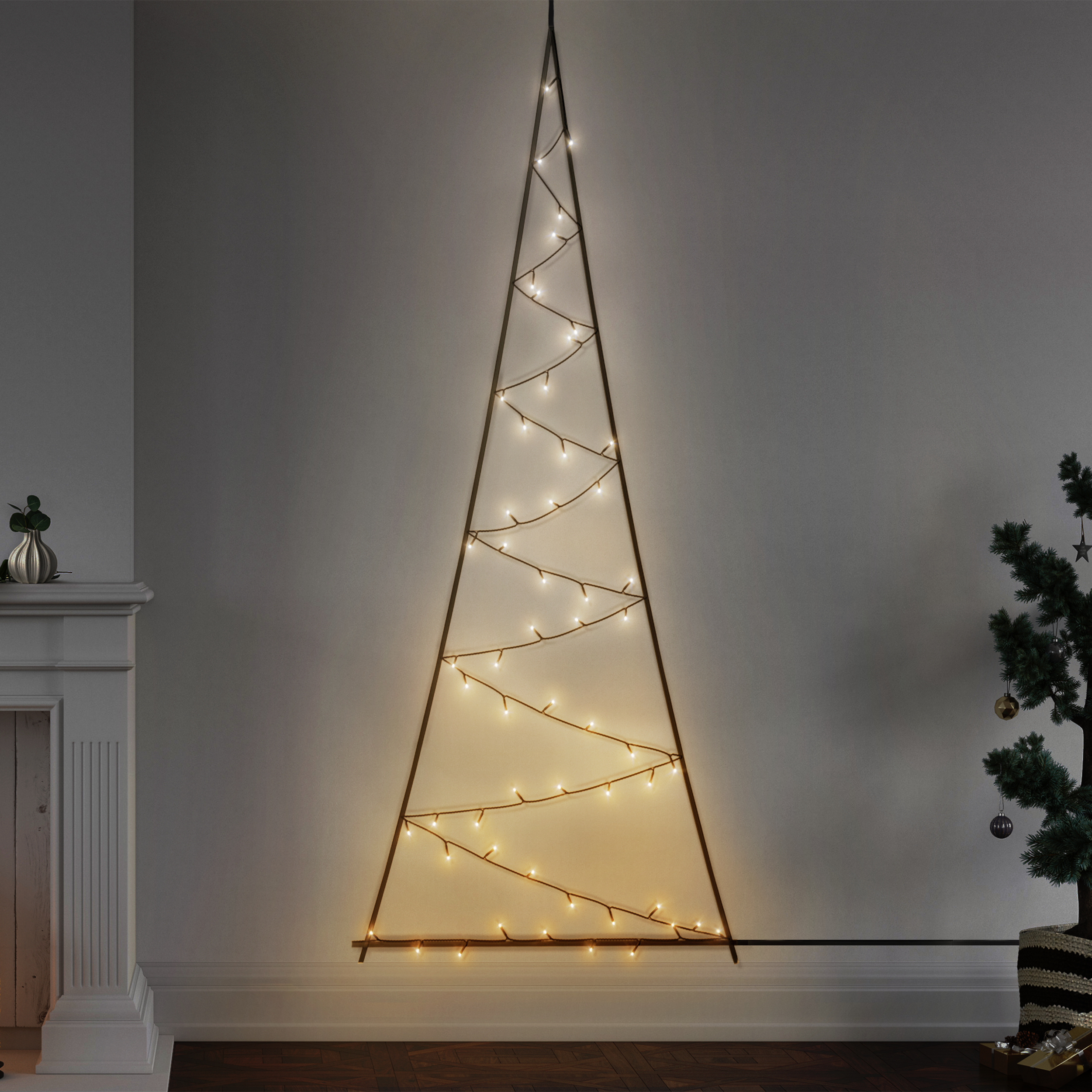twinkly-light-tree-2d-flacher-smart-weihnachtsbaum-aufh-ngen-an-t-r-wand-indoor- image 2